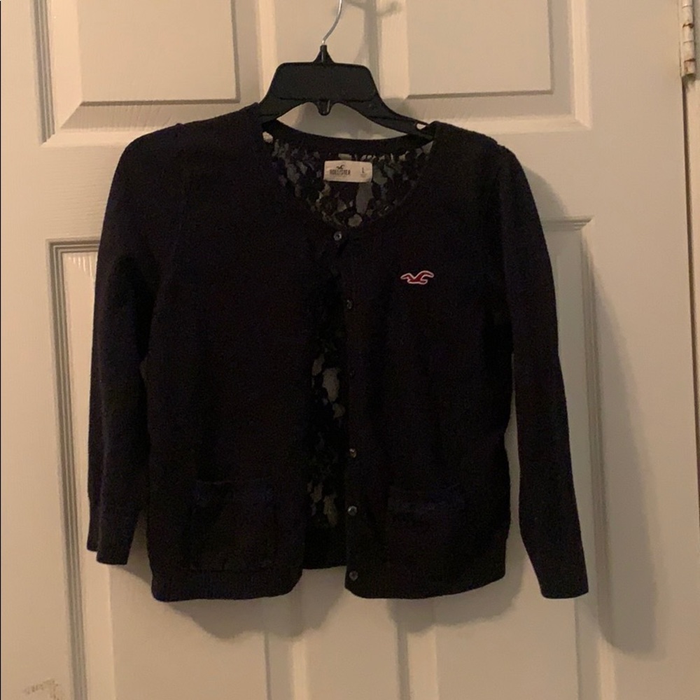 🌟SALE🌟 Hollister Black Lace Cardigan/Button Up